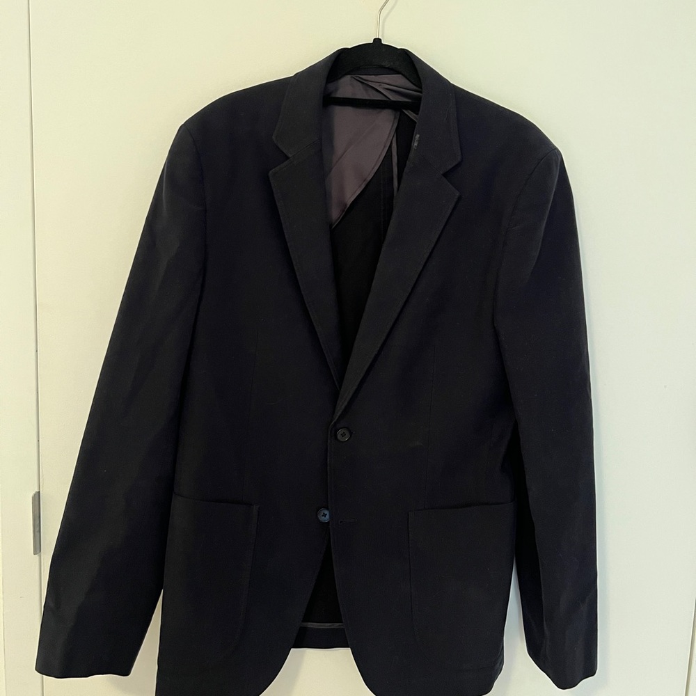 Theory Cotton Navy Blazer